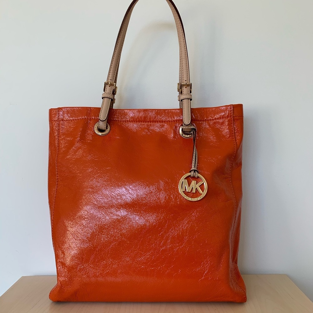 Michael Kors Patent Leather Tote Shoulder Handbag